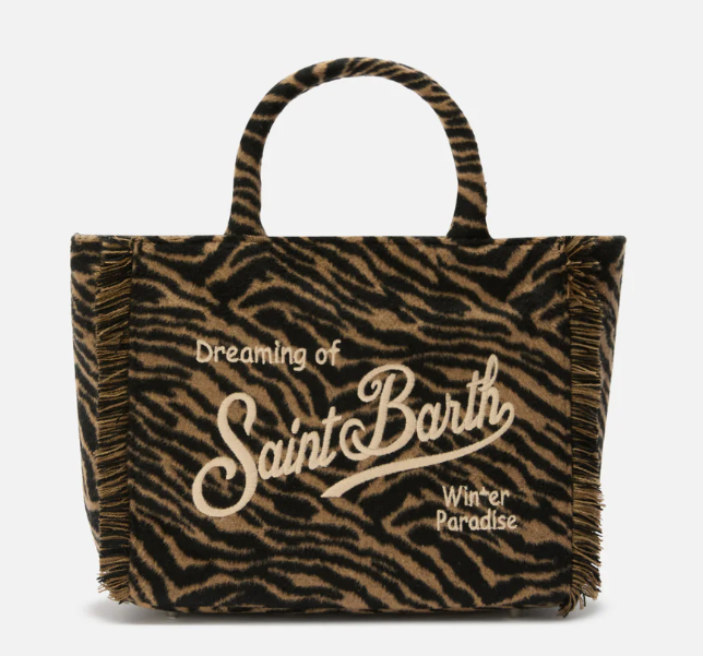 Bolso de mano Colette felt animal cebra